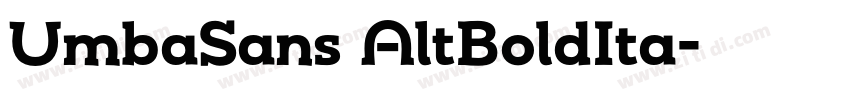UmbaSans AltBoldIta字体转换